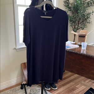 Eileen Fisher Deep Blue V-Neck Top